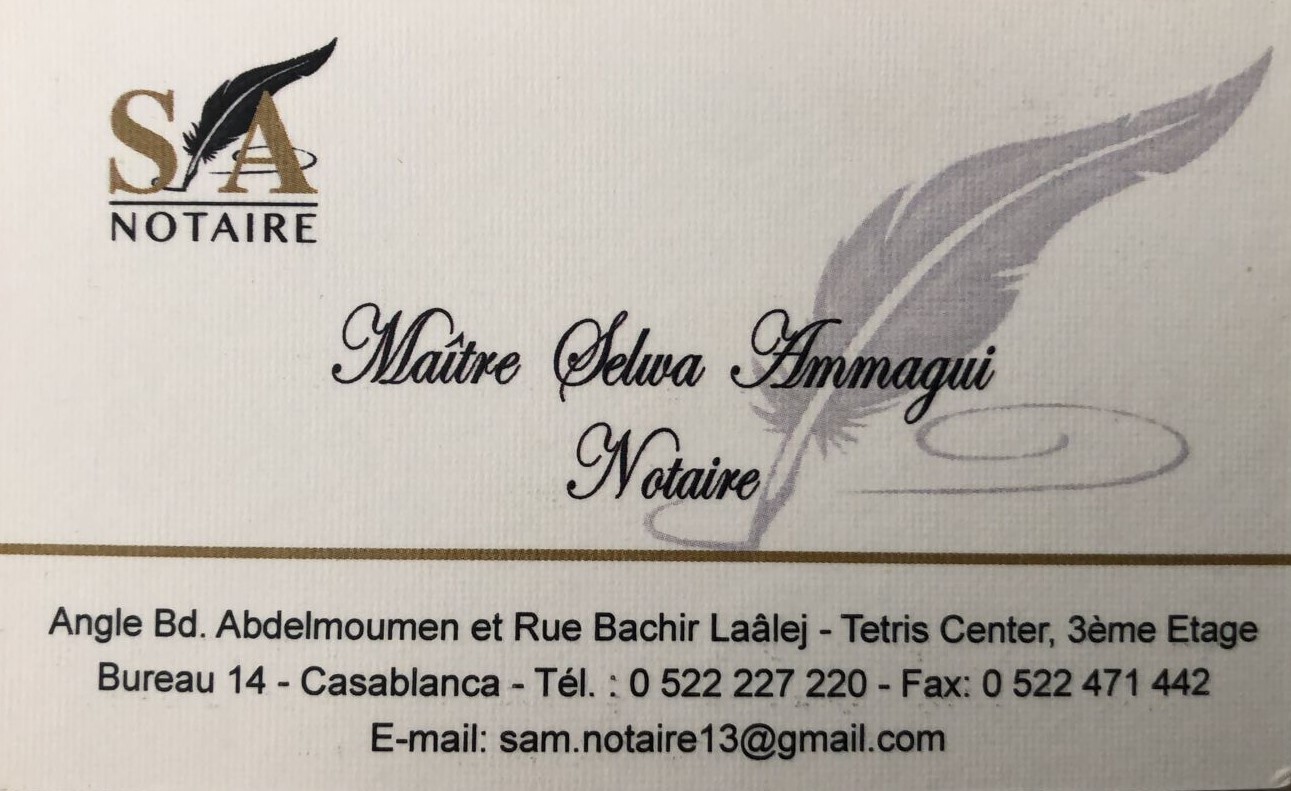 Notaire Maitre Selwa Ammagui