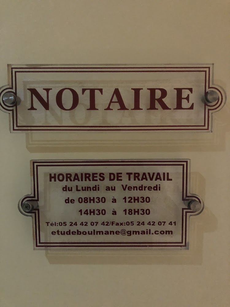Notaire Boulmane
