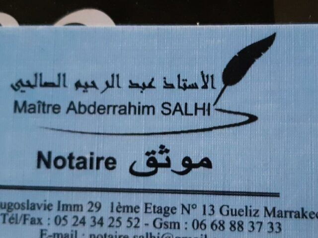 Maître Abderrahim SALHI - Marrakech - +212 668-883733