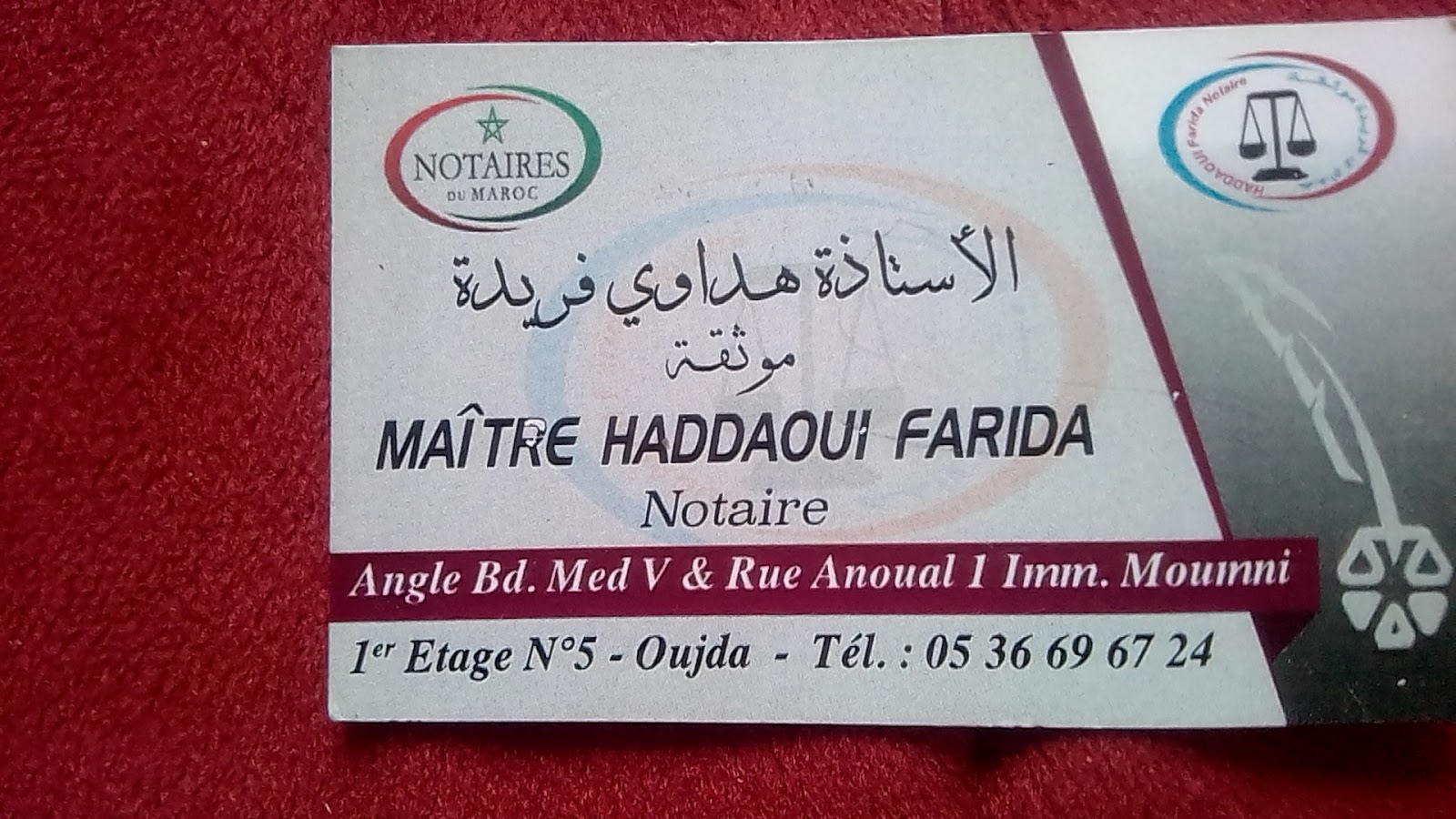 Maître farida haddaoui