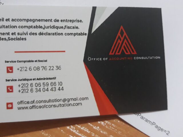 Office of accounting consultation - Oujda - +212 662-210077