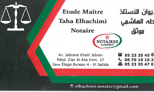 maitre Taha ELHACHIMI - El Jadida - +212 670-101020