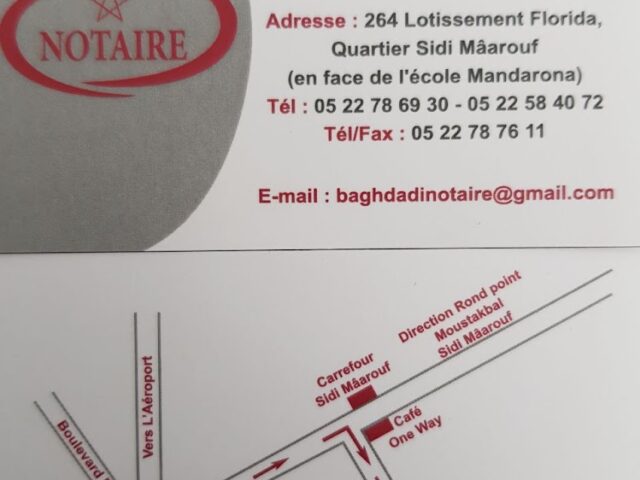 Maitre Dina Baghdadi Notaire Casablanca - Casablanca - +212 5227-86930