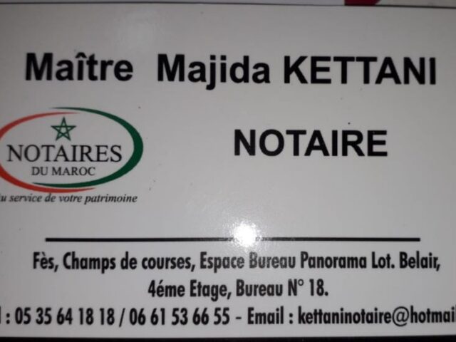 ETUDE MAITRE KETTANI MAJIDA - Fès - +212 5356-41818
