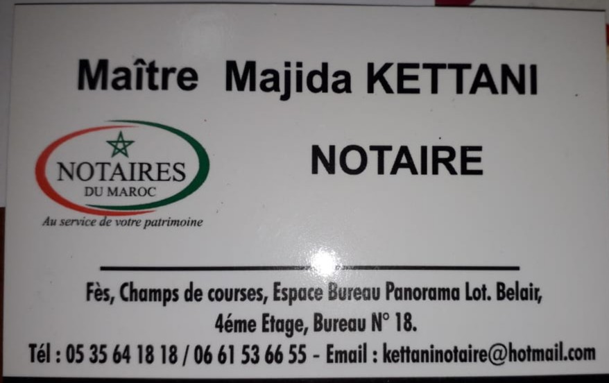 ETUDE MAITRE KETTANI MAJIDA
