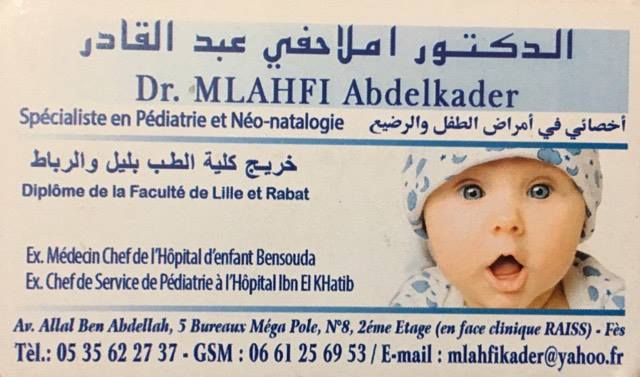 Docteur MLAHFI Pédiatre - Fès - +212 5356-22737