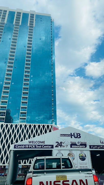 Magenta HUB Drive Through COVID 19 PCR test screening center - United Arab Emirates|Al Rashidiya 1 - Ajman|Sheikh Rashid Bin Saeed Al Maktoum St beside Oasis Tower 1