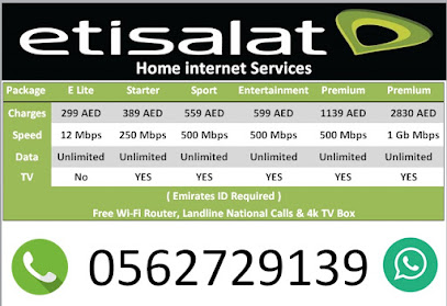 E Life Home internet Services Etisalat - Dubai - +971 56 272 9139