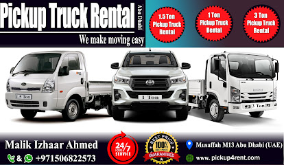 Pickup Truck Rental Abu Dhabi - Sharjah - +971 50 682 2573