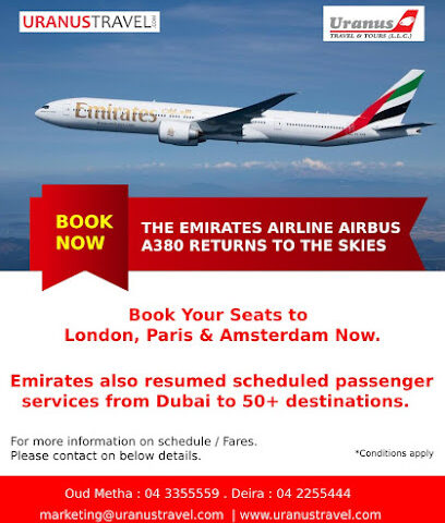 Uranus Travel & Tours - Sharjah - +971 4 225 5444