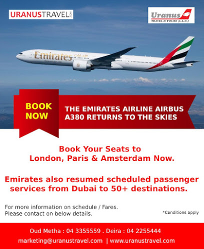 Uranus Travel & Tours - United Arab Emirates|Dubai|Deira.|8/9G