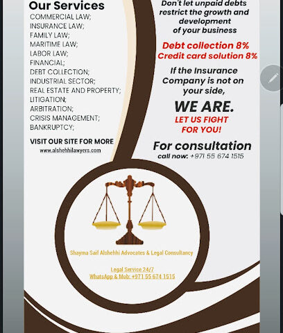 ALSHEHHI Lawyers and legal Consultant - Abu Dhabi - +971 55 674 1515