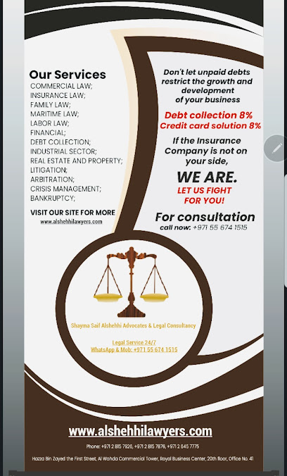 ALSHEHHI Lawyers and legal Consultant - United Arab Emirates|Al Khalidiyah - W8 - Abu Dhabi|Khalidiyah St