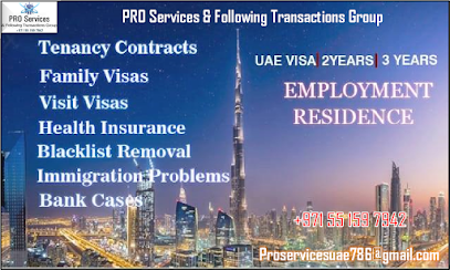 PRO Services & Following Transactions Group - Abu Dhabi - +971 55 159 7942